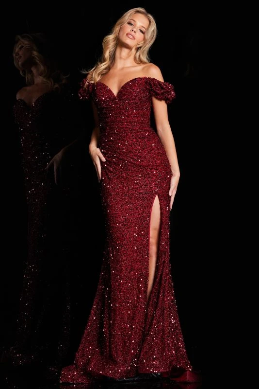 Jovani JVN37517 Off The Shoulder Sequin Dress