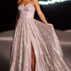 Jovani JVN38607 Corset Top Sequin Dress