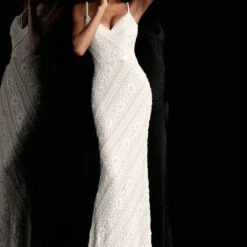 Jovani JVN62488 Fitted Lace Long Party Dress