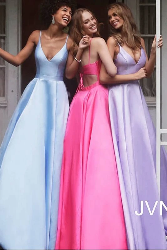 Jovani JVN66673 Lace-Up Back Long Party Dress - Image 5