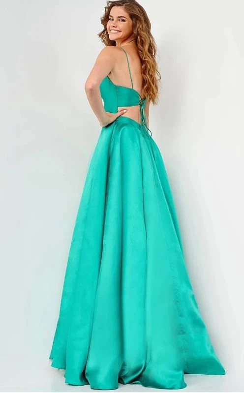 Jovani JVN66673 Lace-Up Back Long Party Dress - Image 17