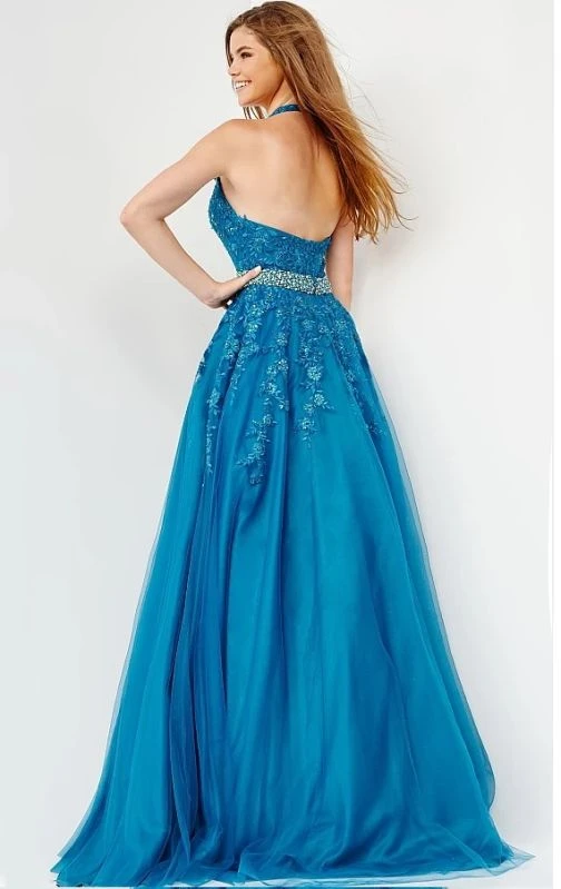 Jovani JVN00923 Halter Neckline Tulle Dress - Image 5