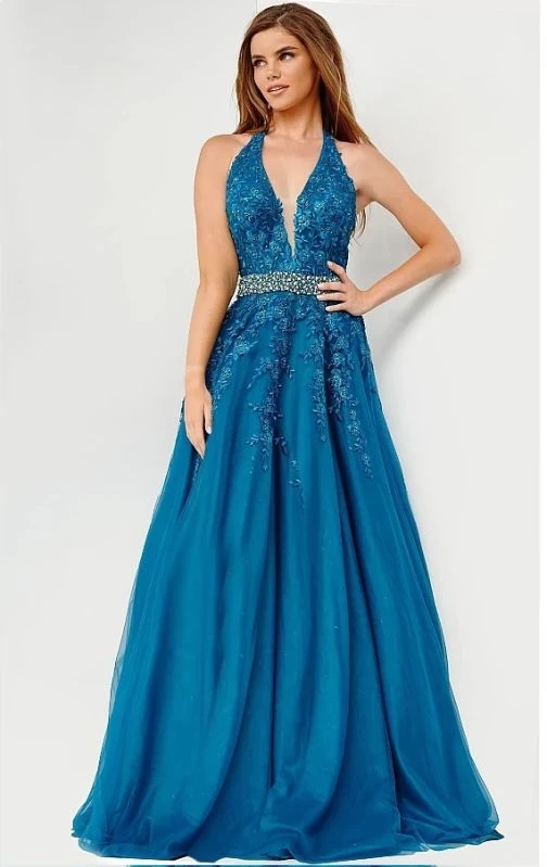 Jovani JVN00923 Halter Neckline Tulle Dress - Image 6