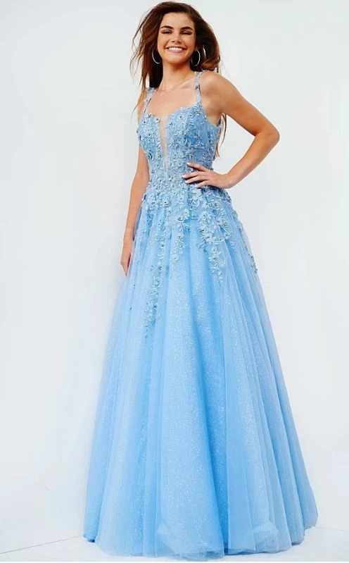 Jovani JVN4271 Two Strap Glitter Dress - Image 4