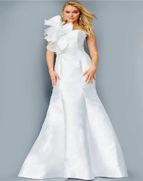 Jovani JVN00650 Ruffle One Strap Dress - Image 6