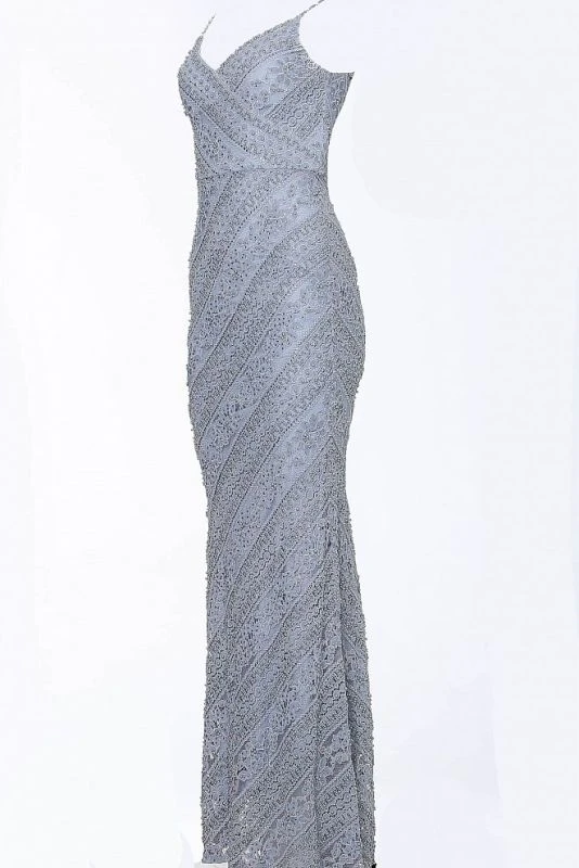Jovani JVN62488 Fitted Lace Long Party Dress - Image 6
