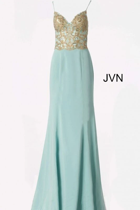 Jovani JVN66059 Waterfall Back Long Party Dress - Image 4