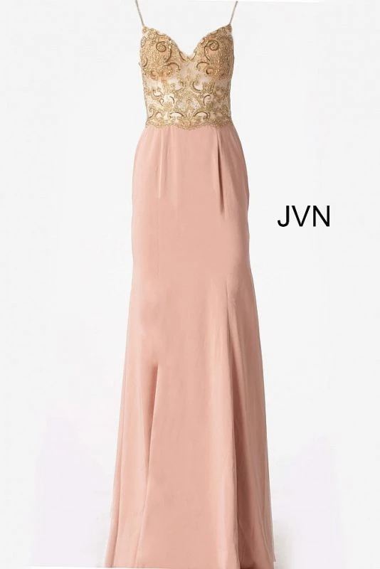 Jovani JVN66059 Waterfall Back Long Party Dress - Image 3