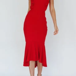 Kennedy Midi Dress - Red