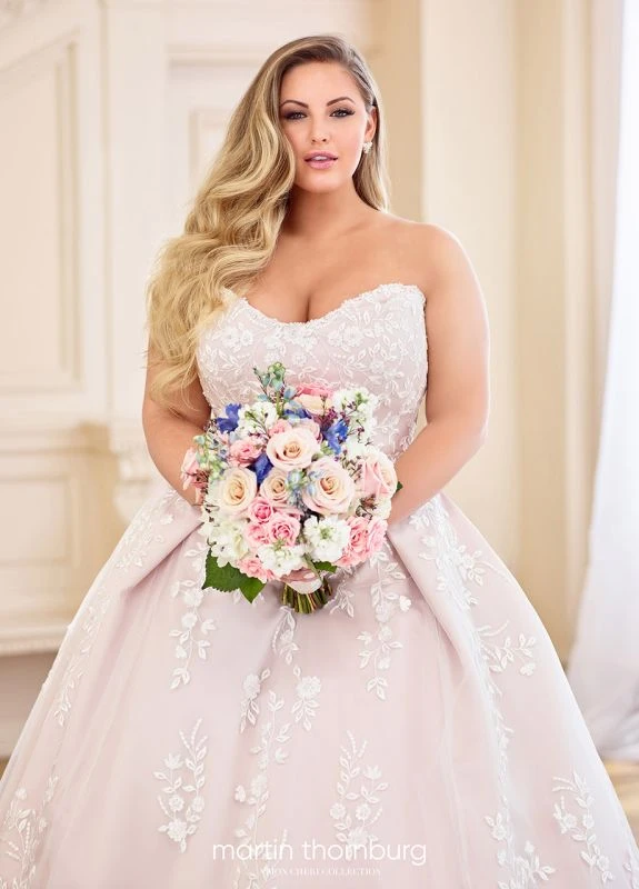Martin Thornburg 119252W Hannah Strapless Plus Size Wedding Dress - Image 2