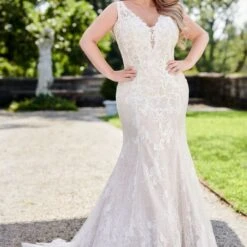 Martin Thornburg 120243W Claire Cutout Back Plus Size Bridal Dress