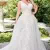 Martin Thornburg 120247W Amelia Cage Skirt Plus Size Bridal Dress