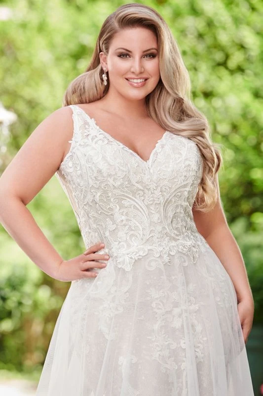 Martin Thornburg 120247W Amelia Cage Skirt Plus Size Bridal Dress - Image 2