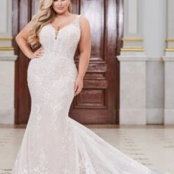Martin Thornburg 220268W Torrance V-Neck Wedding Dress
