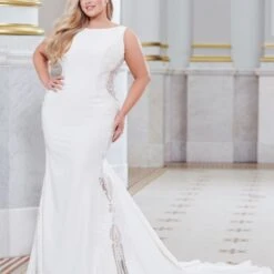 Martin Thornburg 220272W Benecia Illusion Side Bridal Dress