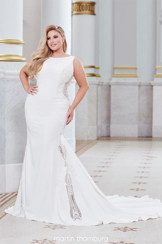 Martin Thornburg 220272W Benecia Illusion Side Bridal Dress