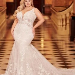 Martin Thornburg 220278W Alizia Petal Train Bridal Dress