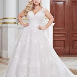 Martin Thornburg 220279W Davenport Cap Sleeve Bridal Dress