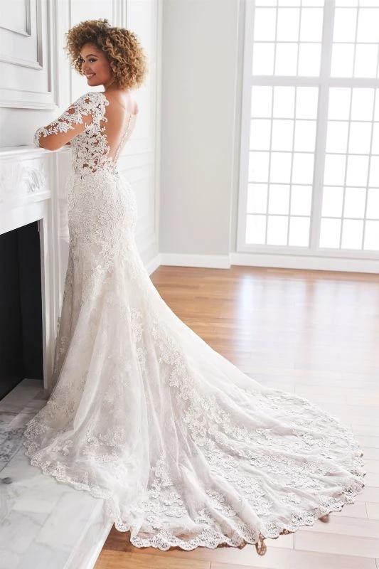 Martin Thornburg 221202W Florent Sheer Back Plus Size Wedding Dress - Image 2