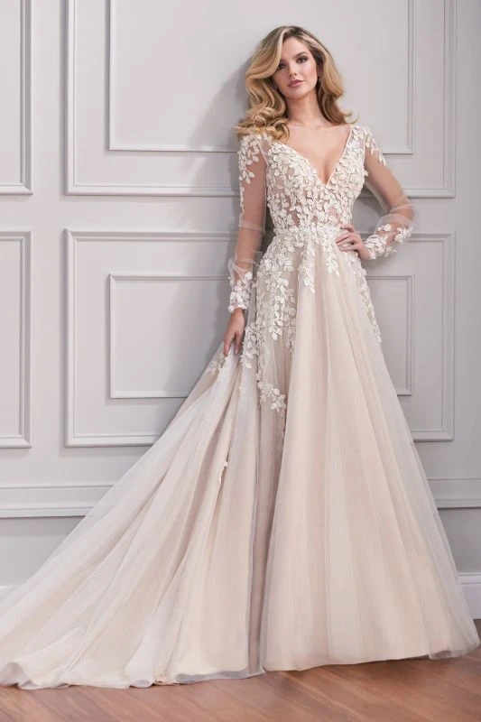 Martin Thornburg 221203W Blaye Illusion Sleeve Plus Size Wedding Dress - Image 2