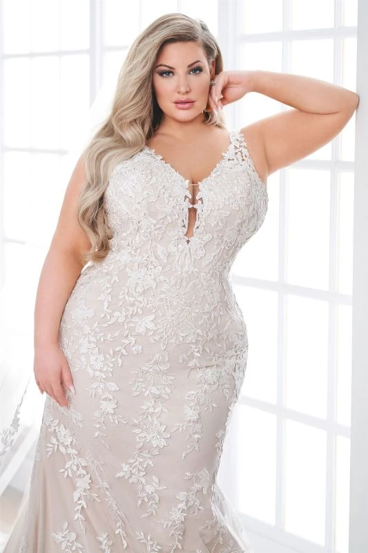 Martin Thornburg 221207W Shelbi Petal Train Plus Size Bridal Dress - Image 2
