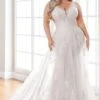 Martin Thornburg 221208W Amelie Cage Skirt Plus Size Bridal Dress