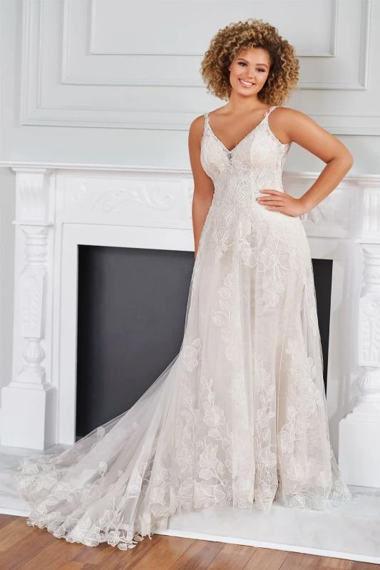 Martin Thornburg 221208W Amelie Cage Skirt Plus Size Bridal Dress - Image 2