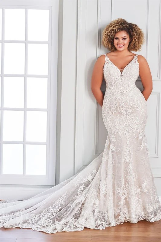 Martin Thornburg 221209W Claudine Long Train Plus Size Bridal Dress