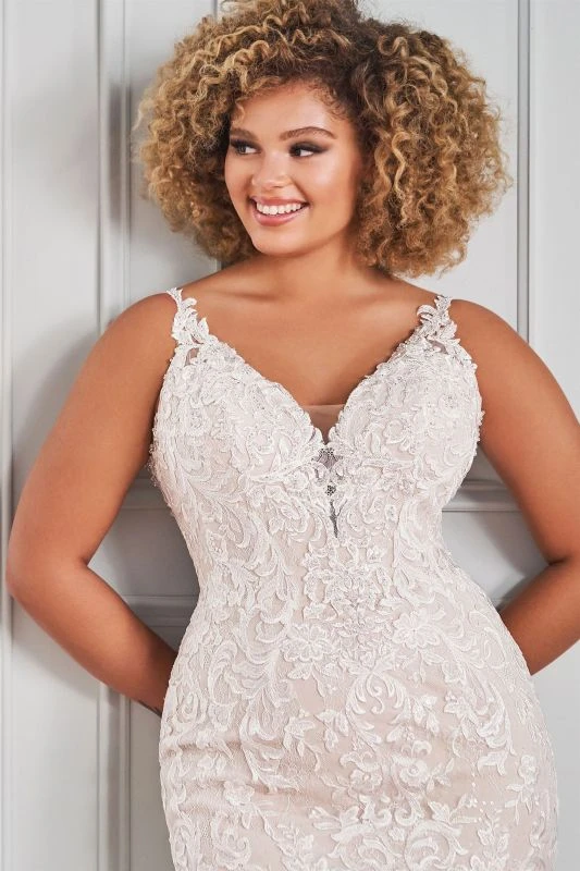 Martin Thornburg 221209W Claudine Long Train Plus Size Bridal Dress - Image 3