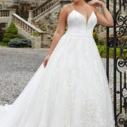 Mori Lee 2125W Suki Spaghetti Strap Bridal Dress