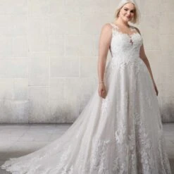 Mori Lee 2130W Sansa Scoop Back Wedding Dress