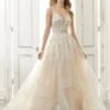 Mori Lee 2176W Audrey Flounce Skirt Plus Size Wedding Dress