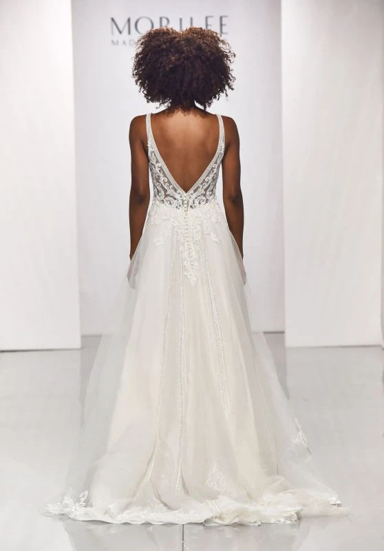 Mori Lee 2302W Brielle Low Back With Overskirt Plus Size Wedding Dress - Image 4