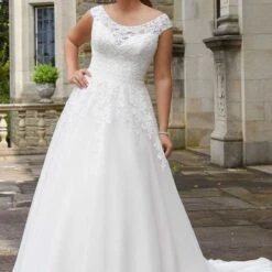 Mori Lee 3288 Susan Cap Sleeve Plus Size Bridal Dress