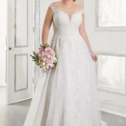 Mori Lee 3307 Agnes Cutout Back Plus Size Bridal Dress