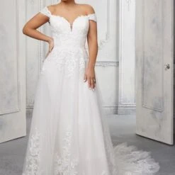 Mori Lee 3326 Carol Sweetheart Neckline Two-Way Plus Size Bridal Dress