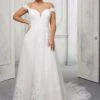 Mori Lee 3326C Carol Corset Back Embroidered Plus Size Bridal Dress