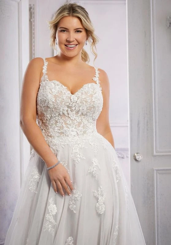 Mori Lee 3334 Cipriana Sweetheart Neckline Plus Size Bridal Dress - Image 2