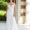 Mori Lee 3348 Ellery Illusion Neck Cap Sleeve Plus Size Bridal Dress