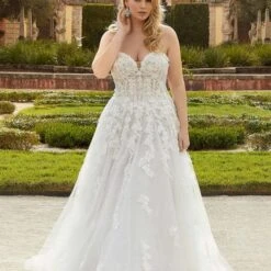 Mori Lee 3368 Giada Strapless Sweetheart A-line Plus Size Bridal Dress