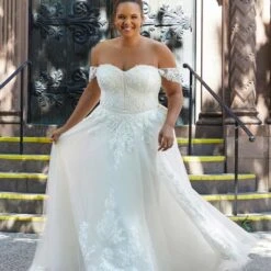 Mori Lee 3371 Hayden Sweetheart Neck A-line Plus Size Wedding Dress