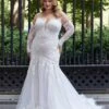 Mori Lee 3378 Hope Plunging Neckline 3-Way Plus Size Bridal Dress