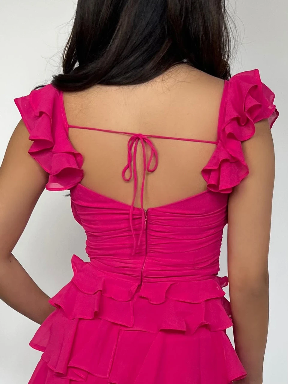 Nora Mini Dress - Hot Pink - Image 8