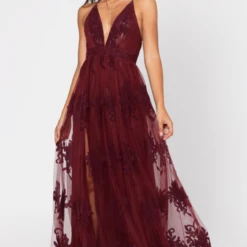 Promenade Maxi Dress - Wine Red