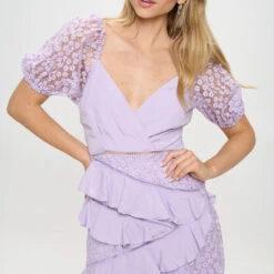 Sandra Mini Dress - Lilac-FINAL SALE