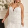Sophia Tolli ST2223HB Carina Illusion Back Plunging Neck Wedding Dress