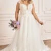 Sophia Tolli Y12011LS Alannah Plunging Neck Plus Size Wedding Dress