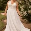 Sophia Tolli Y22178 Luella Plunging Neckline Plus Size Bridal Dress