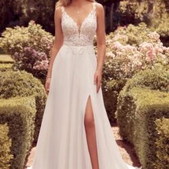 Sophia Tolli Y22178HB Luella Slit Skirt Plus Size Bridal Dress